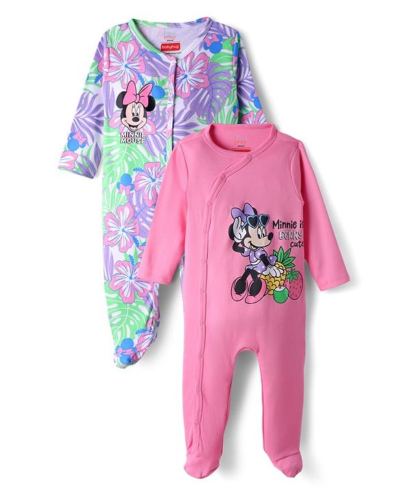 Babyhug Interlock Cotton Knit Full Sleeves Footed Sleep Suit With Football Print - Blue
