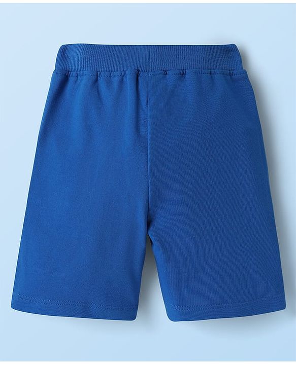 Babyhug Single Jersey Knit Half Sleeves T-Shirt & Shorts Set with Sea Life Print - White & Blue