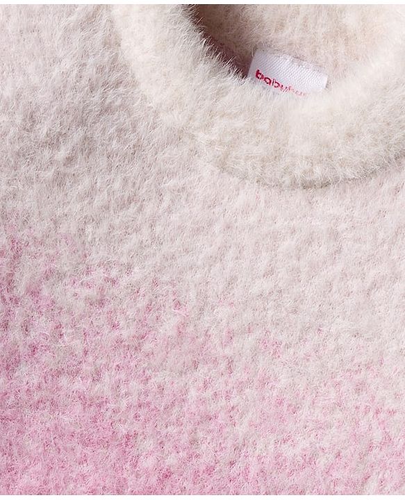 Babyhug Kit Full Sleeves Pullover Solid Color Sweater - Pink