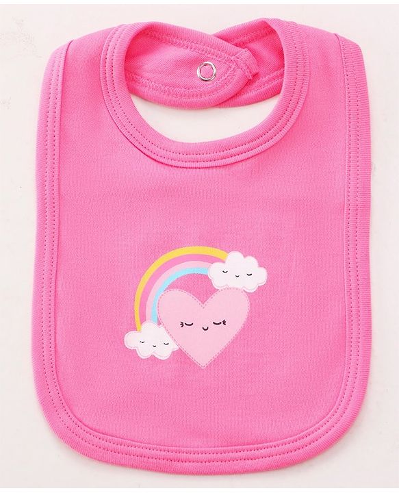 Babyhug 100% Cotton Baby Gift Set with Cloud Print Pack of 7 - Pink