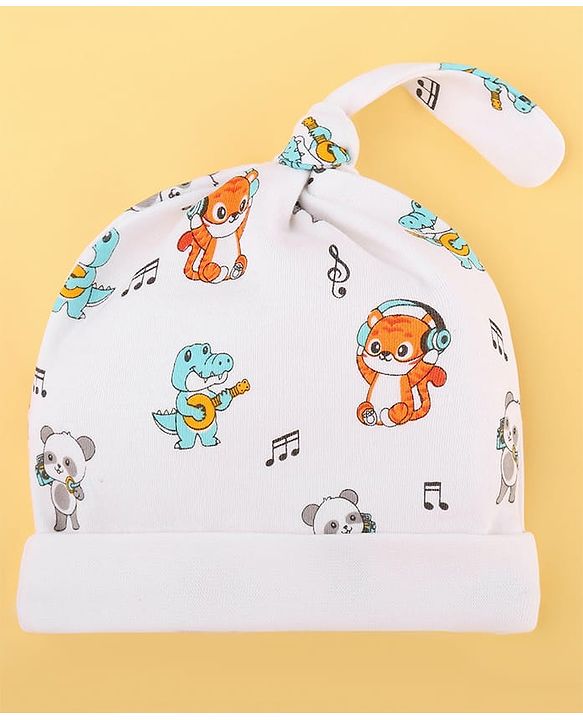 Babyhug 100% Cotton Baby Gift Set Pack of 7 - White & Light Blue