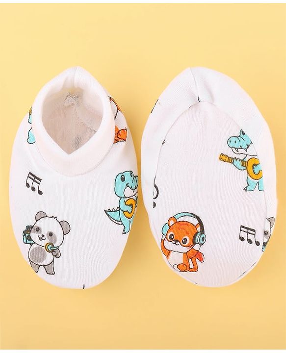 Babyhug 100% Cotton Baby Gift Set Pack of 7 - White & Light Blue
