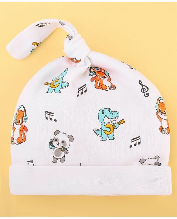 Babyhug 100% Cotton Baby Gift Set Pack of 7 - White & Light Blue