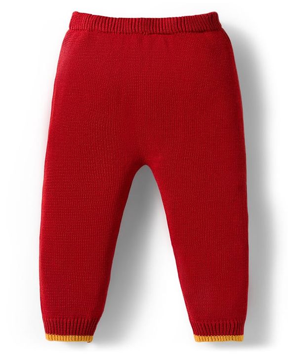 Babyhug Organic Cotton Knit Full Sleeves Sweater Set With Cap & Vehicle Design - Brown & White