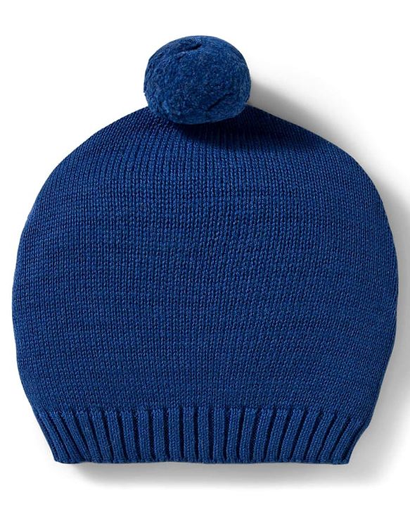 Babyhug Organic Cotton Knit Full Sleeves Sweater Set with Color Block Design Porcupine Patch & Cap - Navy Blue