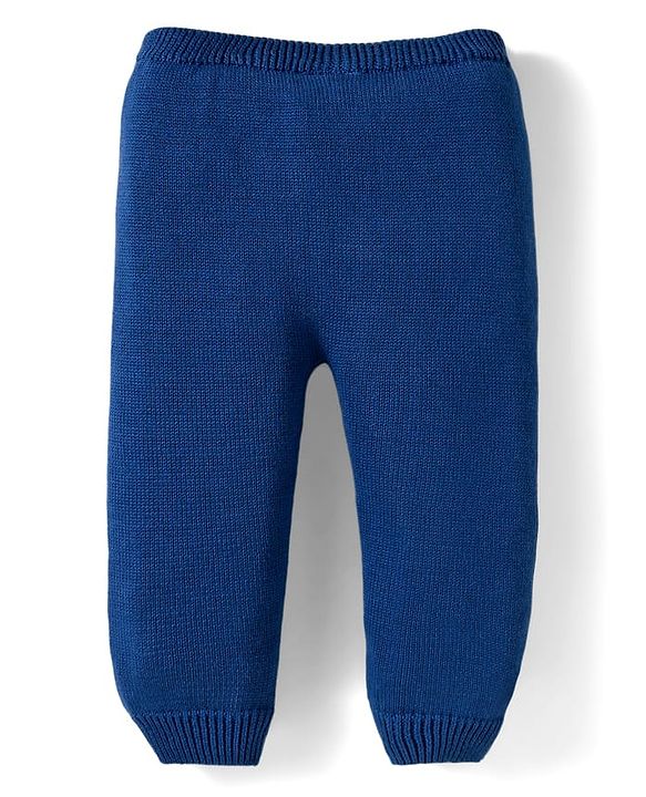 Babyhug Organic Cotton Knit Full Sleeves Sweater Set with Color Block Design Porcupine Patch & Cap - Navy Blue