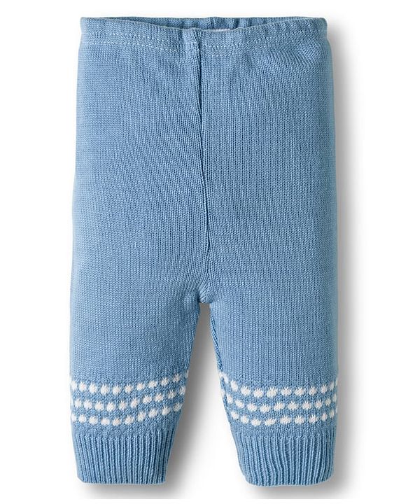 Babyhug Knit Full Sleeves  Front Open Sweater Sets With Cap & Booties With Stripes - Light Blue