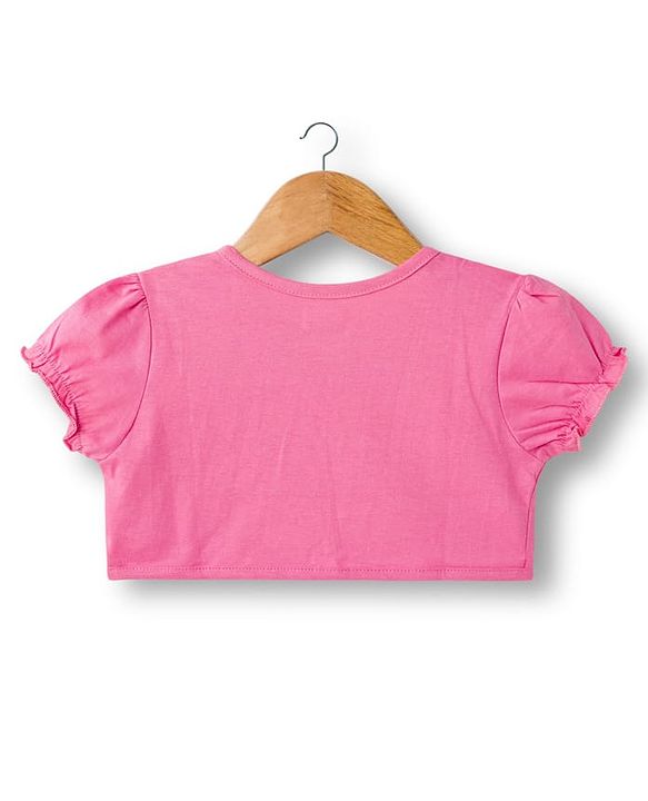 Babyhug Single Jersey Knit Frock & Half Sleeves Shrug With Floral Print & Bow Applique - Navy Blue & Pink