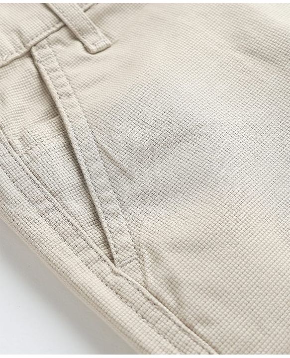 Pine Kids Cotton Woven Full Length Solid Color Trousers - Beige