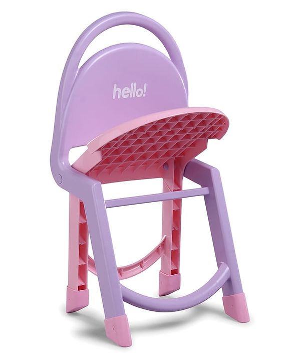 Babyhug Hello Kids Portable Non-Slip Folding Chair - Red