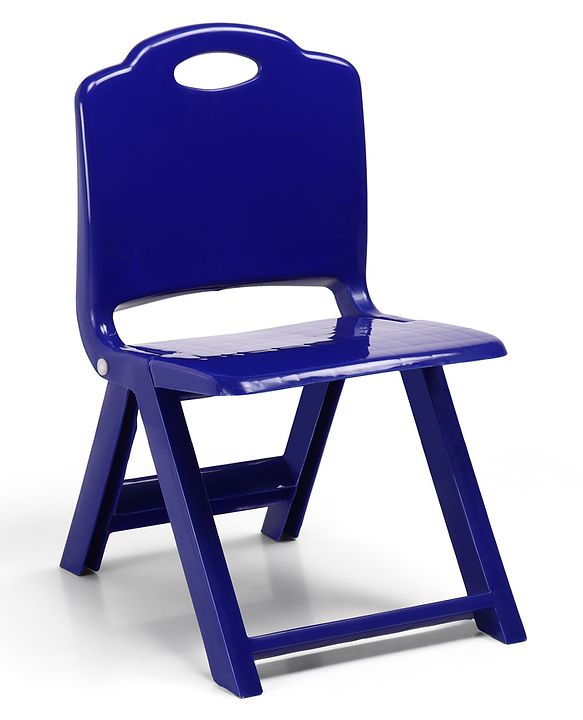 Babyhug Kids Portable Non-Slip Folding Chair| Light Weight & Portable| Ideal for Indoor & Outdoor| Home & Classroom Use| Comfortable Back Rest - Blue