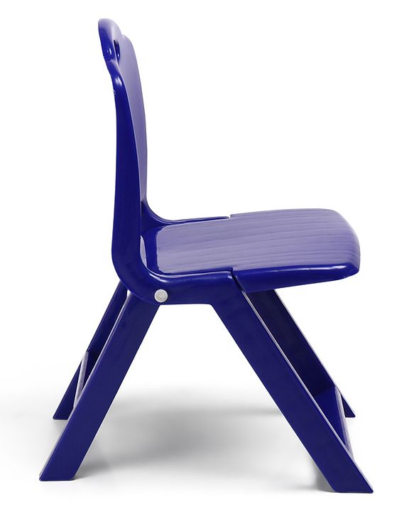 Babyhug Kids Portable Non-Slip Folding Chair| Light Weight & Portable| Ideal for Indoor & Outdoor| Home & Classroom Use| Comfortable Back Rest - Blue
