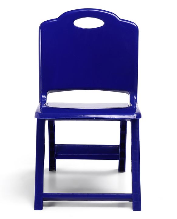 Babyhug Kids Portable Non-Slip Folding Chair| Light Weight & Portable| Ideal for Indoor & Outdoor| Home & Classroom Use| Comfortable Back Rest - Blue