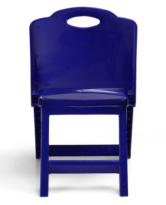 Babyhug Kids Portable Non-Slip Folding Chair| Light Weight & Portable| Ideal for Indoor & Outdoor| Home & Classroom Use| Comfortable Back Rest - Blue