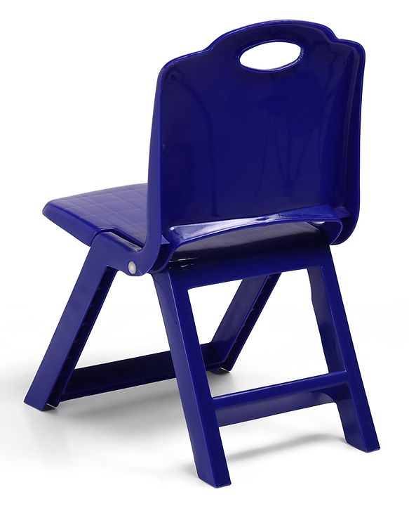Babyhug Kids Portable Non-Slip Folding Chair| Light Weight & Portable| Ideal for Indoor & Outdoor| Home & Classroom Use| Comfortable Back Rest - Blue