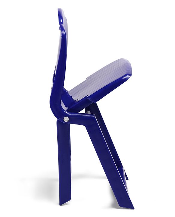 Babyhug Kids Portable Non-Slip Folding Chair| Light Weight & Portable| Ideal for Indoor & Outdoor| Home & Classroom Use| Comfortable Back Rest - Blue