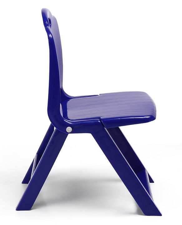 Babyhug Kids Portable Non-Slip Folding Chair| Light Weight & Portable| Ideal for Indoor & Outdoor| Home & Classroom Use| Comfortable Back Rest - Blue