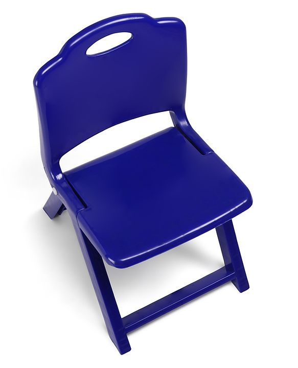 Babyhug Kids Portable Non-Slip Folding Chair| Light Weight & Portable| Ideal for Indoor & Outdoor| Home & Classroom Use| Comfortable Back Rest - Blue