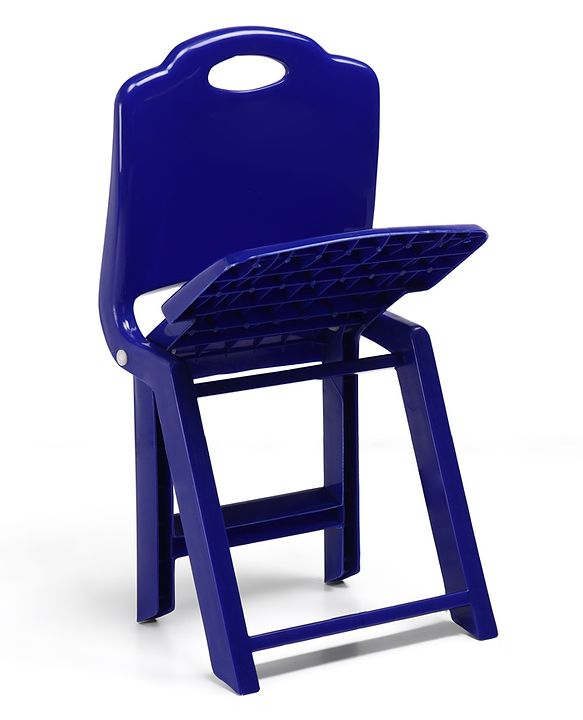 Babyhug Kids Portable Non-Slip Folding Chair| Light Weight & Portable| Ideal for Indoor & Outdoor| Home & Classroom Use| Comfortable Back Rest - Blue