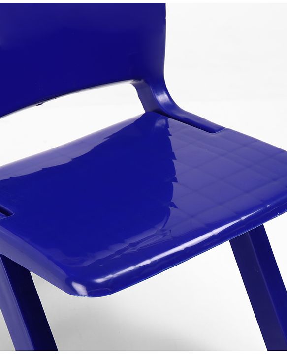 Babyhug Kids Portable Non-Slip Folding Chair| Light Weight & Portable| Ideal for Indoor & Outdoor| Home & Classroom Use| Comfortable Back Rest - Blue