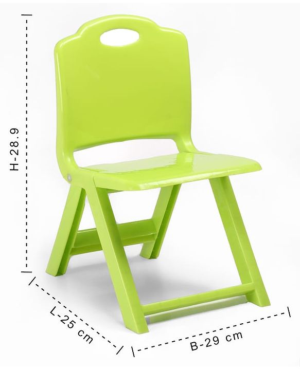 Babyhug Kids Portable Non-Slip Folding Chair| Light Weight & Portable| Ideal for Indoor & Outdoor| Home & Classroom Use| Comfortable Back Rest - Blue
