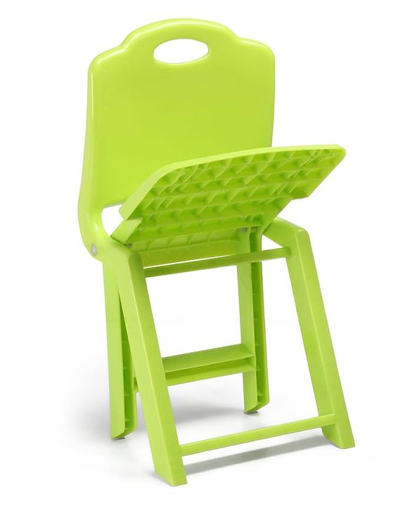 Babyhug Kids Portable Non-Slip Folding Chair| Light Weight & Portable| Ideal for Indoor & Outdoor| Home & Classroom Use| Comfortable Back Rest - Blue