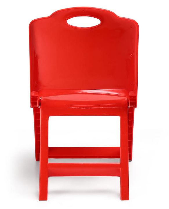 Babyhug Kids Portable Non-Slip Folding Chair| Light Weight & Portable| Ideal for Indoor & Outdoor| Home & Classroom Use| Comfortable Back Rest - Red