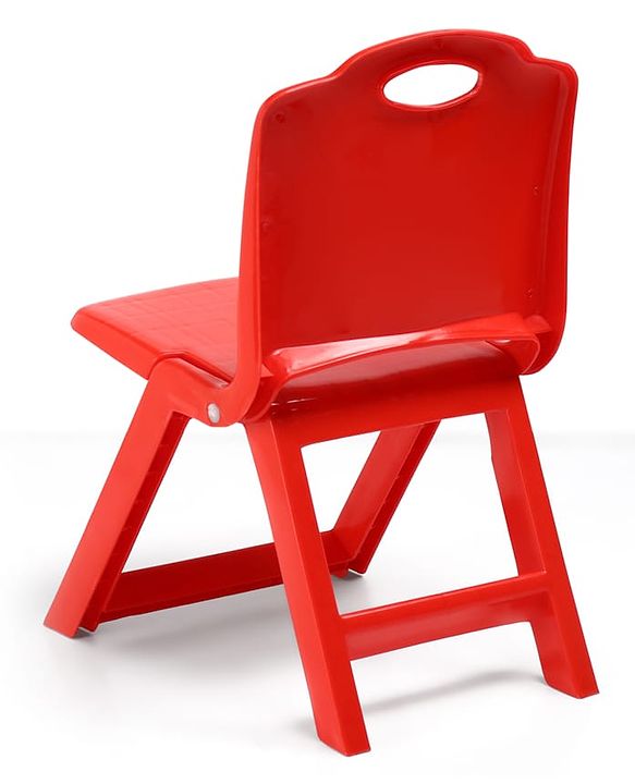 Babyhug Kids Portable Non-Slip Folding Chair| Light Weight & Portable| Ideal for Indoor & Outdoor| Home & Classroom Use| Comfortable Back Rest - Red
