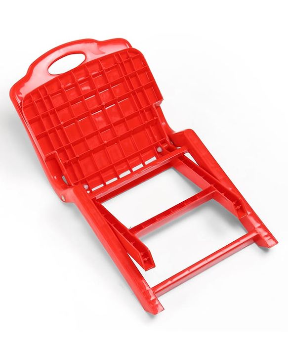 Babyhug Kids Portable Non-Slip Folding Chair| Light Weight & Portable| Ideal for Indoor & Outdoor| Home & Classroom Use| Comfortable Back Rest - Red