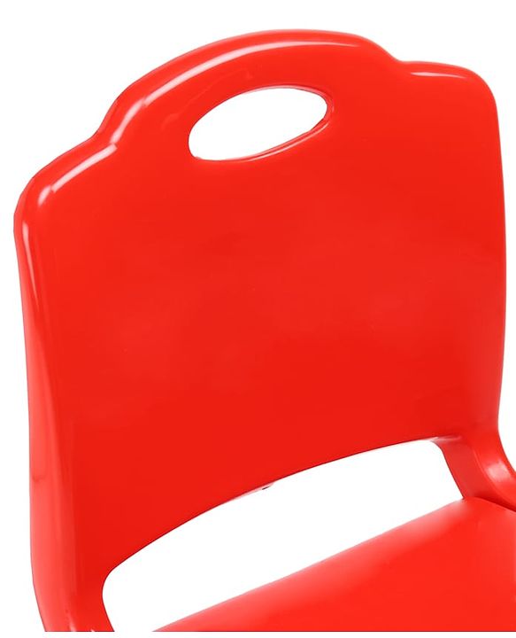 Babyhug Kids Portable Non-Slip Folding Chair| Light Weight & Portable| Ideal for Indoor & Outdoor| Home & Classroom Use| Comfortable Back Rest - Red