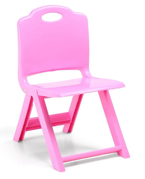 Babyhug Kids Portable Non-Slip Folding Chair| Light Weight & Portable| Ideal for Indoor & Outdoor| Home & Classroom Use| Comfortable Back Rest - Blue