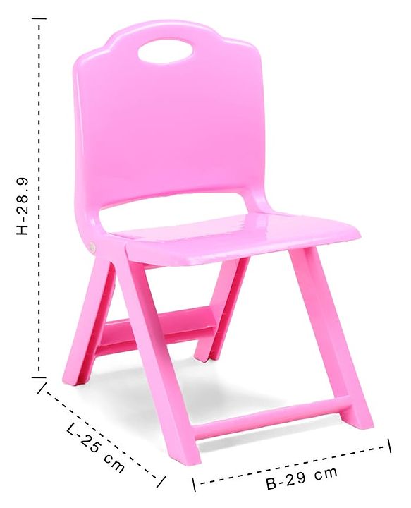 Babyhug Kids Portable Non-Slip Folding Chair| Light Weight & Portable| Ideal for Indoor & Outdoor| Home & Classroom Use| Comfortable Back Rest - Blue