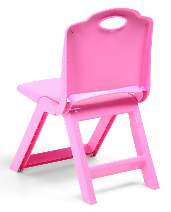 Babyhug Kids Portable Non-Slip Folding Chair| Light Weight & Portable| Ideal for Indoor & Outdoor| Home & Classroom Use| Comfortable Back Rest - Blue