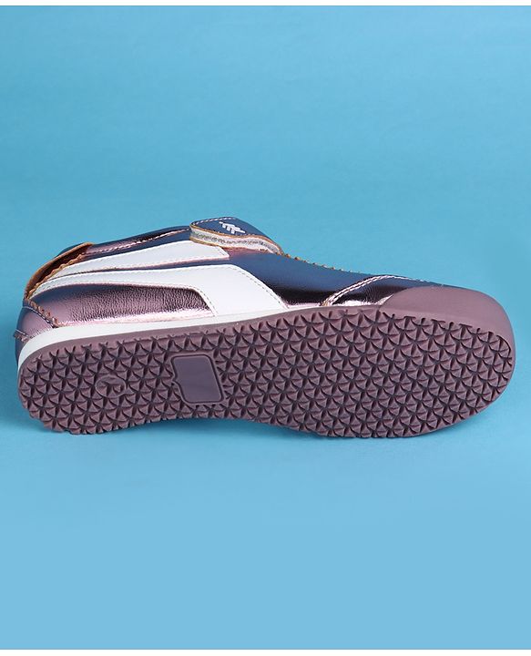 Pine Kids Velcro Closure Casual Shoes with Stripes - Lavender