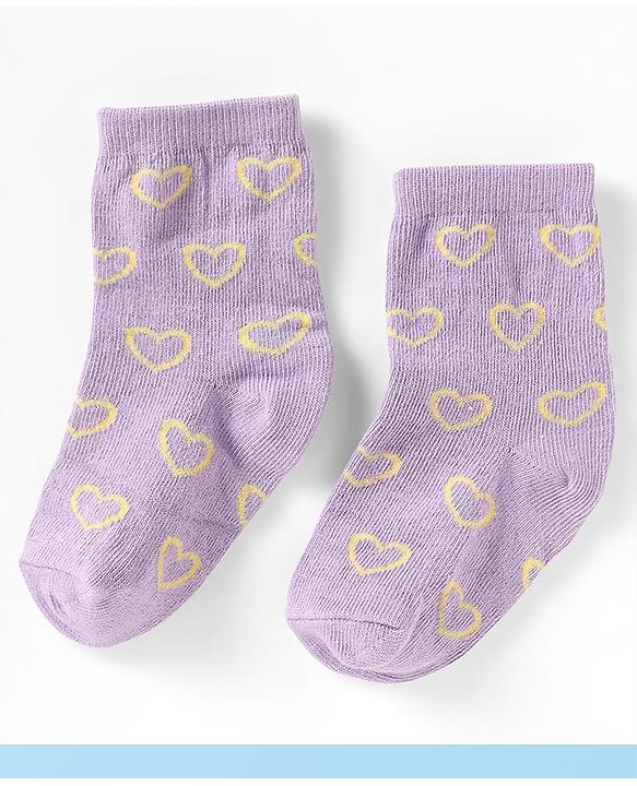 Cute Walk by Babyhug Knit Ankle Length Anti Bacterial Socks With Floral & Heart Design Pack of 5 - Multicolor