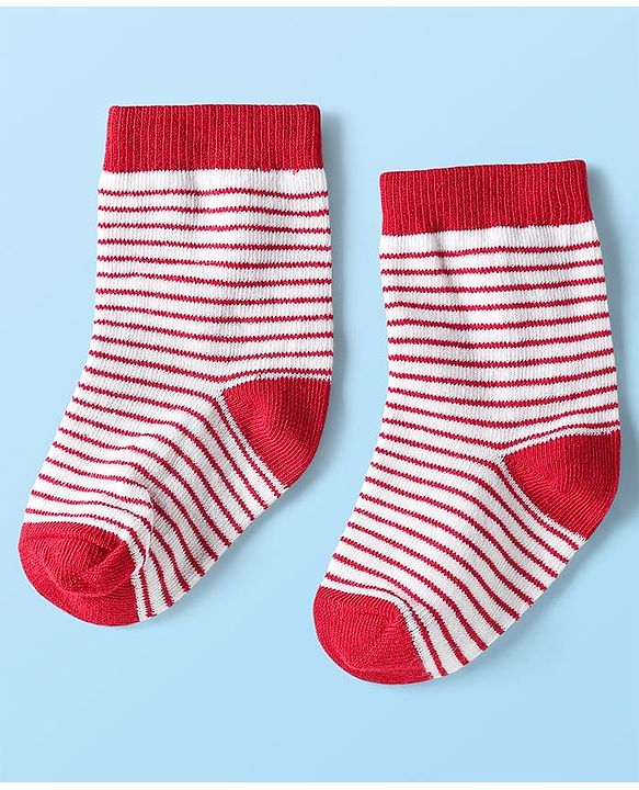 Cute Walk By Babyhug Cotton Knit Ankle Length Anti Bacterial Socks With Stripes & Vehicles Design Pack Of 5 - Multi Colour