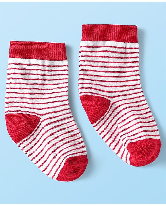 Cute Walk By Babyhug Cotton Knit Ankle Length Anti Bacterial Socks With Stripes & Vehicles Design Pack Of 5 - Multi Colour