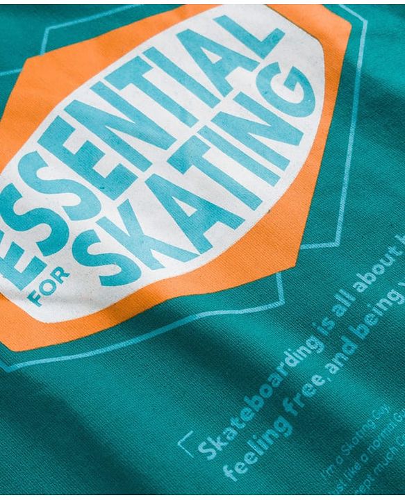 Pine Kids Knit Full Sleeves Sweatshirt With Skating Print - Mint Green