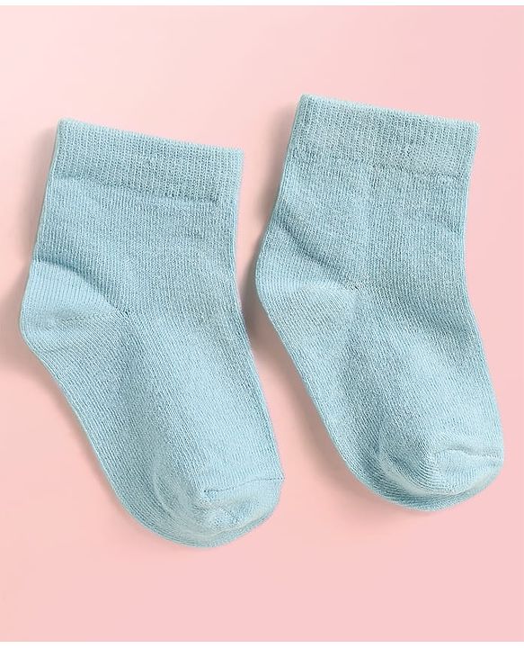 Cute Walk by Babyhug Knit Ankle Length Antibacterial Socks With Vehicle Design Pack Of 3 - Light Blue & White