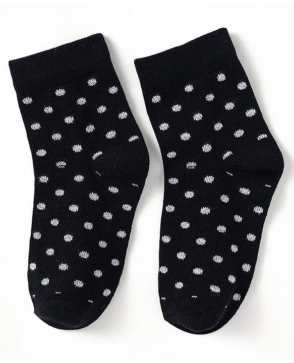Cute Walk by Babyhug Knit Antibacterial Ankle Length Socks With Polka Dots & Floral Design Pack Of 3 - Pink & Black