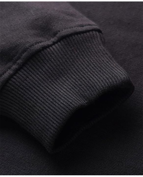 Pine Kids Cotton Knit Full Sleeves Text Printed Sweatshirt - Black
