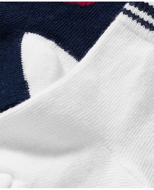 Cute Walk by Babyhug Knit Ankle Length Anti Bacterial Socks with Stripes & Football Design Pack of 5 - Navy Blue & White