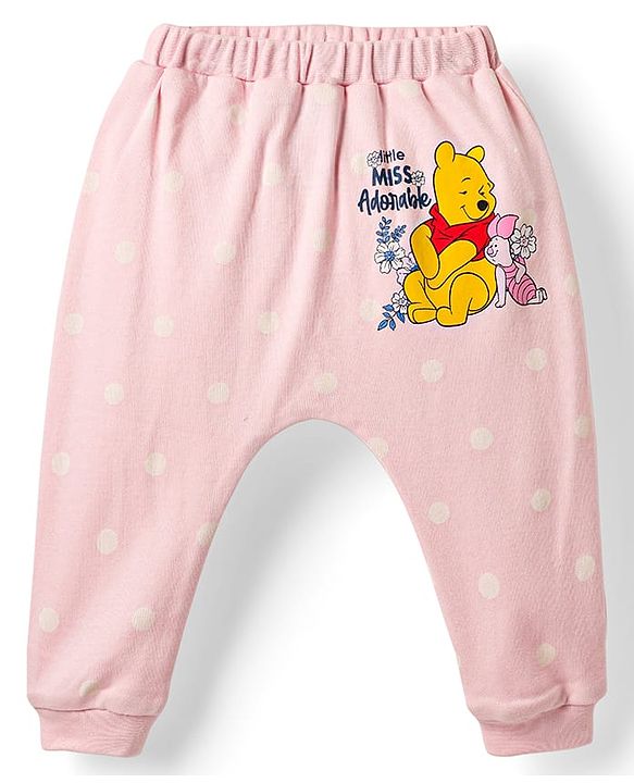 Babyhug Disney Interlock Knit Full Length Diaper Leggings with Winnie the Pooh Graphics Pack of 3 - Multicolor