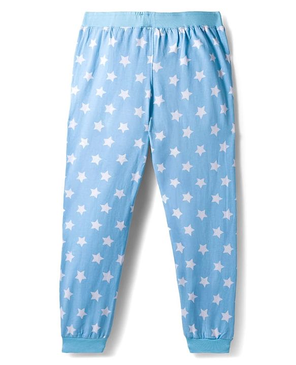 Pine Kids Marvel Single Jersey Knit Full Sleeves Night Suit With Captain America Print - Light Blue