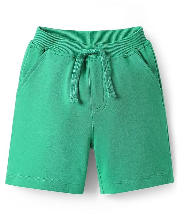 Babyhug Single Jersey Knit Half Sleeves T-Shirt & Shorts Set with Jungle Theme Print - Mint