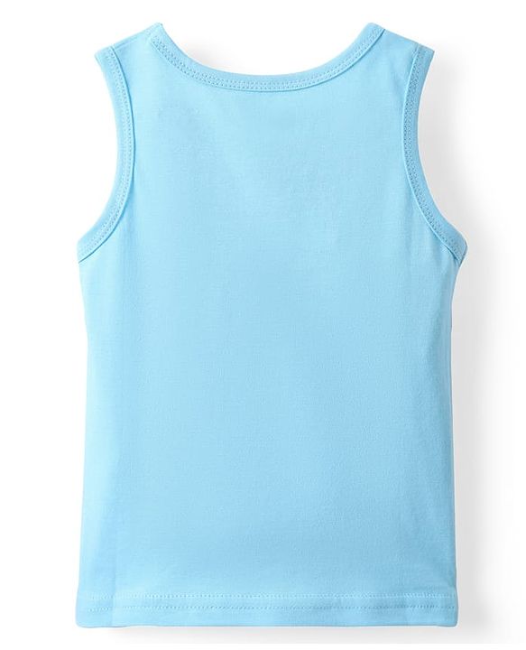 Babyhug 100% Cotton Knit Sleeveless Air Balloon & Boat Printed Sando Vests Pack of 3 - Multicolor