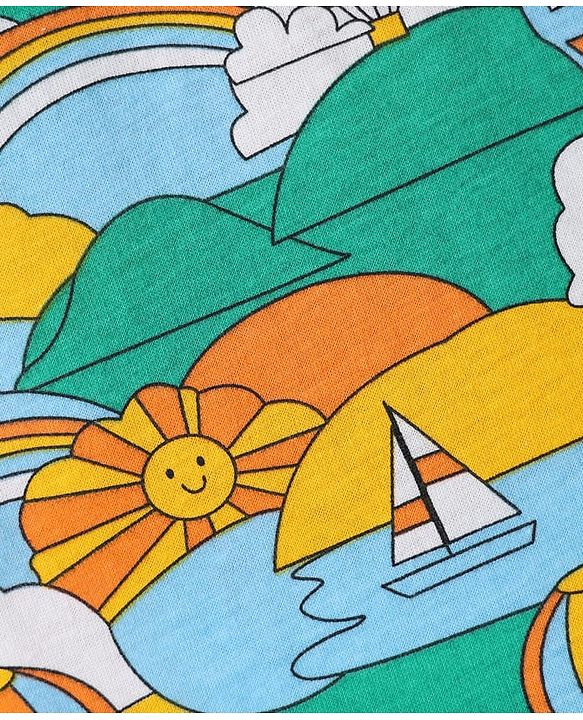 Babyhug 100% Cotton Knit Sleeveless Air Balloon & Boat Printed Sando Vests Pack of 3 - Multicolor