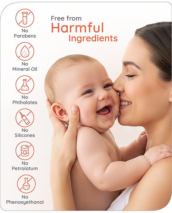 Babyhug Pro Sensitive pH 5.5 Peach Milk Cream - 200 g | 24 Hr Moisturisation | Deep Hydration | Sensitive Skin | Paediatrician & Dermatologist Tested | Safe Hypoallergenic Formula | 0+ m