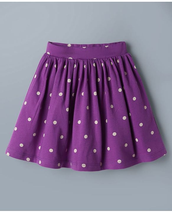 Babyhug Disney 100% Cotton Knit Full Sleeves T-Shirt & Skirt Set With Chip N Dale Graphic - Purple