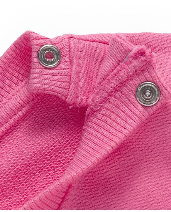 Babyhug Cotton Knit Full Sleeves Sweatshirts With Floral & Reindeer Print Pack of 2 - Pink & Purple